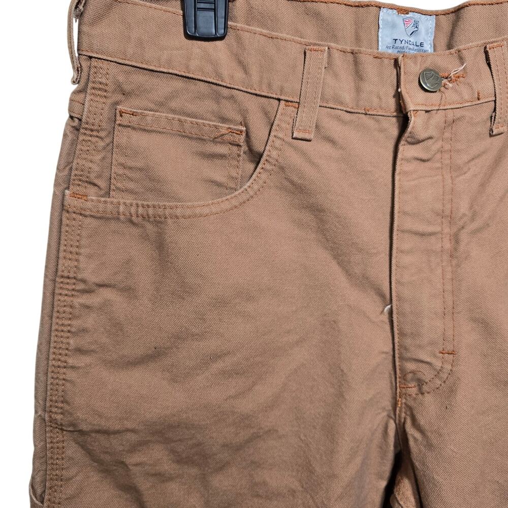 Tyndale Mens Welding Flame Resistant Canvas Pants Jeans Brown Tan Size 35W x 30L - Picture 5 of 7